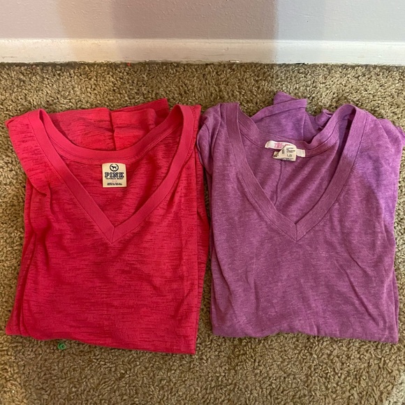 PINK Victoria's Secret Tops - Two Victoria’s Secret pink shirts!